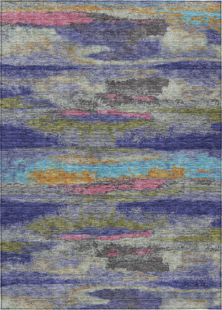 Piper Looms Chantille Abstract ACN942 Lavender Machine Washable Area Rug main image