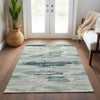 Piper Looms Chantille Abstract ACN942 Mint Machine Washable Area Rug Lifestyle Image Feature