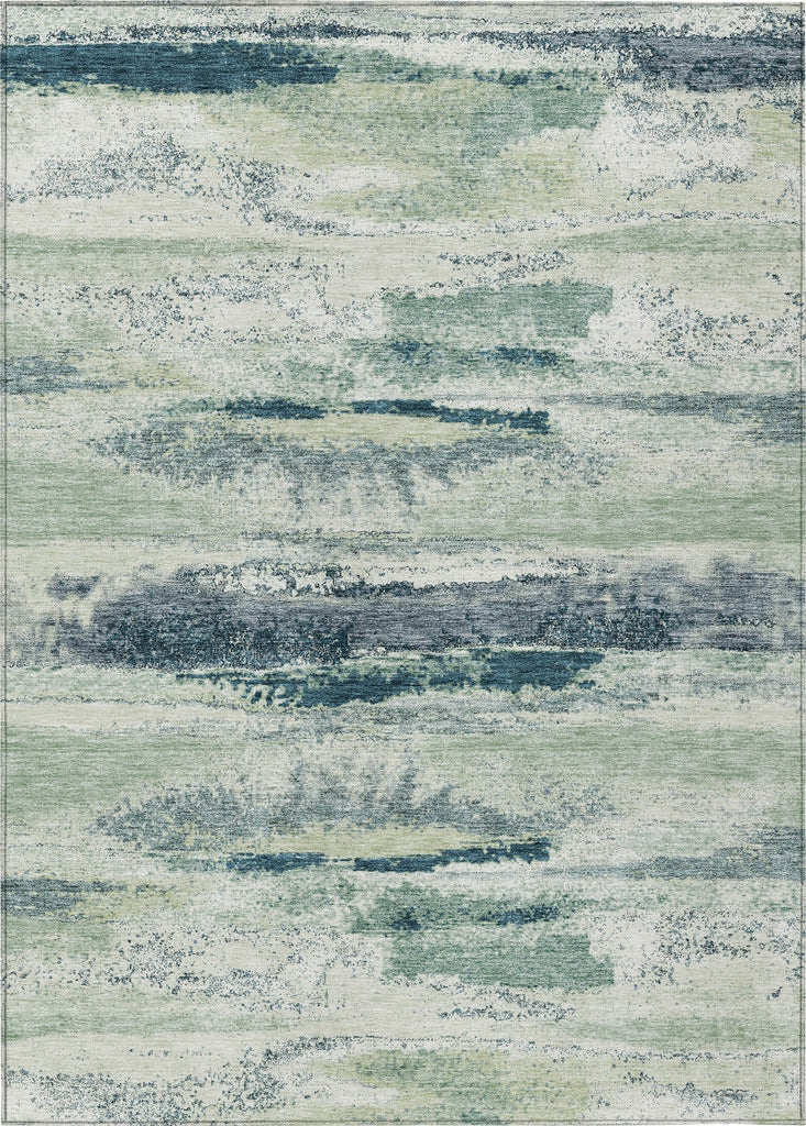 Piper Looms Chantille Abstract ACN942 Mint Machine Washable Area Rug main image