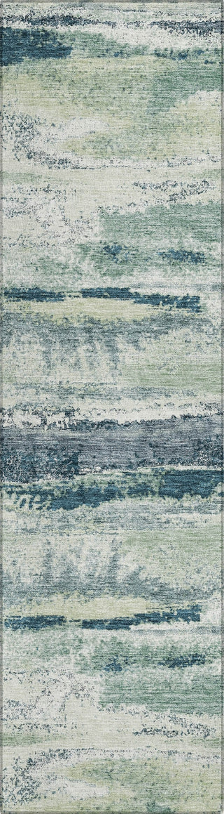 Piper Looms Chantille Abstract ACN942 Mint Machine Washable Area Rug Runner Main Image