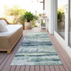 Piper Looms Chantille Abstract ACN942 Mint Machine Washable Area Rug Runner Outdoor Lifestyle Image Feature