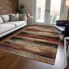 Piper Looms Chantille Abstract ACN942 Mocha Machine Washable Area Rug Lifestyle Image Feature