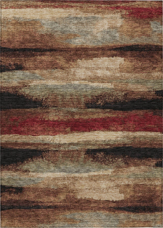 Piper Looms Chantille Abstract ACN942 Mocha Machine Washable Area Rug main image