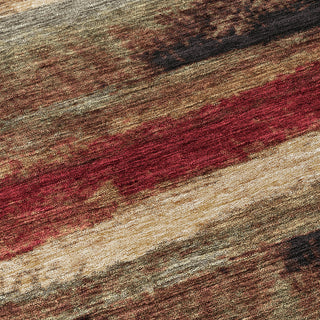 Piper Looms Chantille Abstract ACN942 Mocha Machine Washable Area Rug Swatch Image