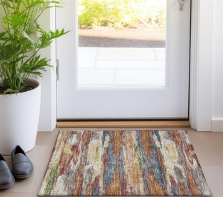 Piper Looms Chantille Abstract ACN942 Paprika Machine Washable Area Rug Scatter Lifestyle Image Feature
