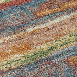 Piper Looms Chantille Abstract ACN942 Paprika Machine Washable Area Rug Swatch Image