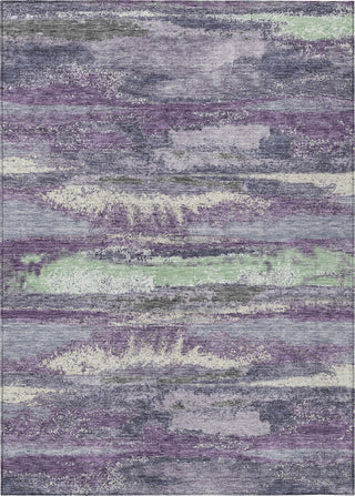 Piper Looms Chantille Abstract ACN942 Purple Machine Washable Area Rug main image