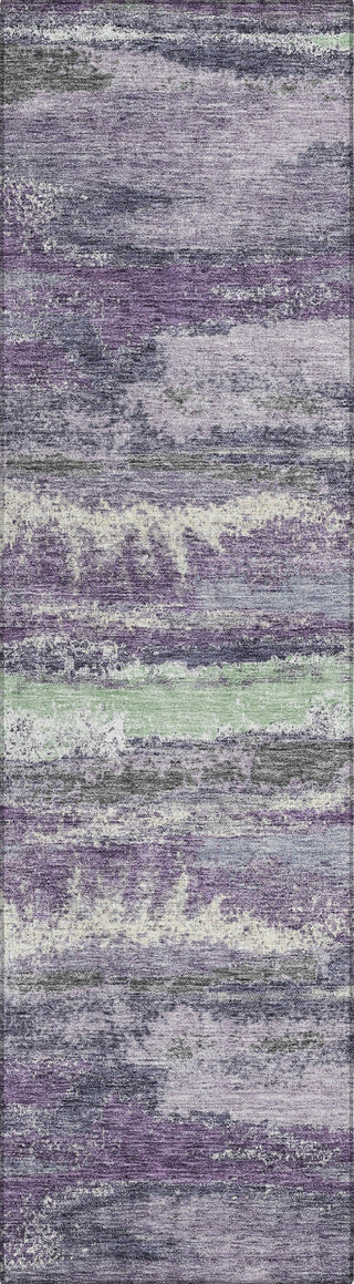 Piper Looms Chantille Abstract ACN942 Purple Machine Washable Area Rug Runner Main Image