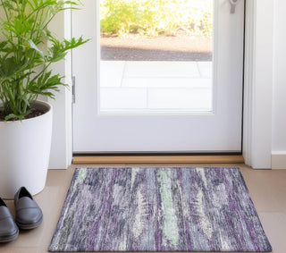 Piper Looms Chantille Abstract ACN942 Purple Machine Washable Area Rug Scatter Lifestyle Image Feature