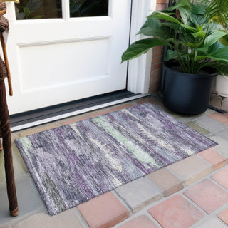 Piper Looms Chantille Abstract ACN942 Purple Machine Washable Area Rug Scatter Outdoor Lifestyle Image Feature