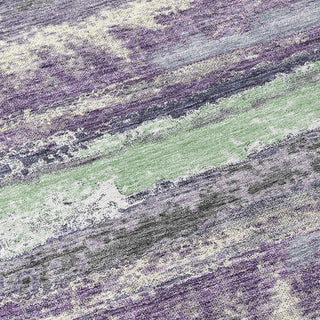 Piper Looms Chantille Abstract ACN942 Purple Machine Washable Area Rug Swatch Image