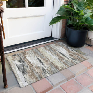 Piper Looms Chantille Abstract ACN942 Taupe Machine Washable Area Rug Scatter Outdoor Lifestyle Image Feature