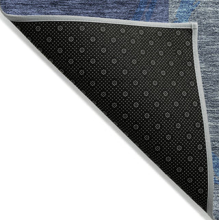 Piper Looms Chantille Geometric ACN943 Blue Machine Washable Area Rug Backing Image