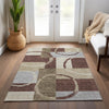 Piper Looms Chantille Geometric ACN943 Brown Machine Washable Area Rug Lifestyle Image Feature