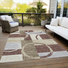 Piper Looms Chantille Geometric ACN943 Brown Machine Washable Area Rug Outdoor Lifestyle Image Feature