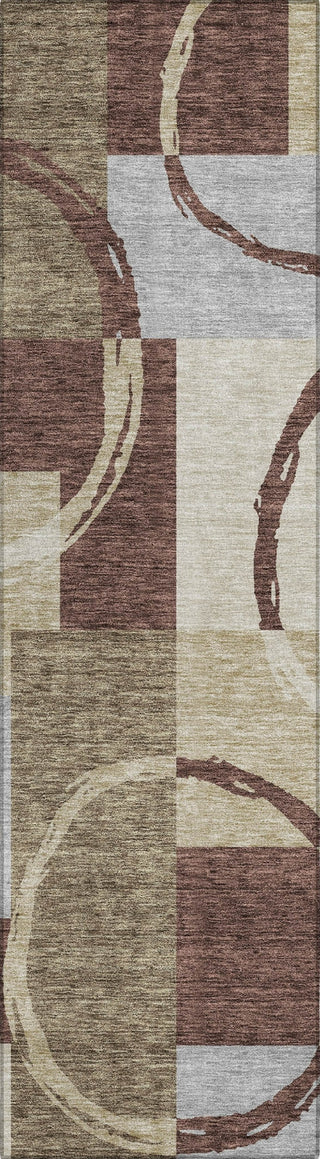 Piper Looms Chantille Geometric ACN943 Brown Machine Washable Area Rug Runner Main Image