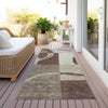 Piper Looms Chantille Geometric ACN943 Brown Machine Washable Area Rug Runner Outdoor Lifestyle Image Feature