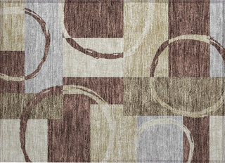 Piper Looms Chantille Geometric ACN943 Brown Machine Washable Area Rug Scatter Main Image