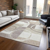 Piper Looms Chantille Geometric ACN943 Ivory Machine Washable Area Rug Lifestyle Image Feature