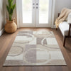 Piper Looms Chantille Geometric ACN943 Ivory Machine Washable Area Rug Lifestyle Image Feature