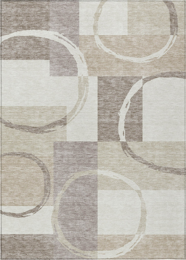 Piper Looms Chantille Geometric ACN943 Ivory Machine Washable Area Rug main image