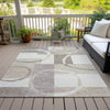 Piper Looms Chantille Geometric ACN943 Ivory Machine Washable Area Rug Outdoor Lifestyle Image Feature
