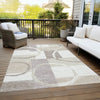 Piper Looms Chantille Geometric ACN943 Ivory Machine Washable Area Rug Outdoor Lifestyle Image Feature