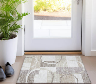 Piper Looms Chantille Geometric ACN943 Ivory Machine Washable Area Rug Scatter Lifestyle Image Feature