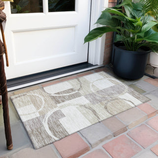 Piper Looms Chantille Geometric ACN943 Ivory Machine Washable Area Rug Scatter Outdoor Lifestyle Image Feature