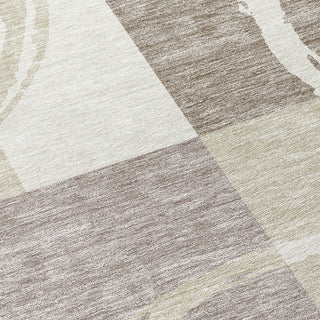 Piper Looms Chantille Geometric ACN943 Ivory Machine Washable Area Rug Swatch Image