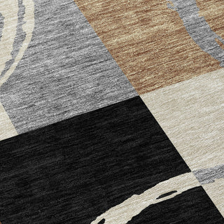 Piper Looms Chantille Geometric ACN943 Pewter Machine Washable Area Rug Swatch Image