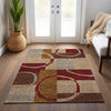 Piper Looms Chantille Geometric ACN943 Wheat Machine Washable Area Rug Lifestyle Image Feature