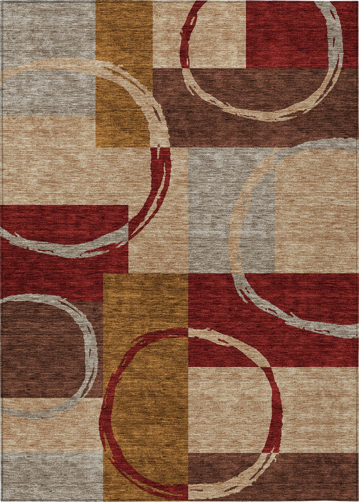 Piper Looms Chantille Geometric ACN943 Wheat Machine Washable Area Rug main image
