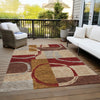 Piper Looms Chantille Geometric ACN943 Wheat Machine Washable Area Rug Outdoor Lifestyle Image Feature