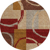 Piper Looms Chantille Geometric ACN943 Wheat Machine Washable Area Rug Round Main Image
