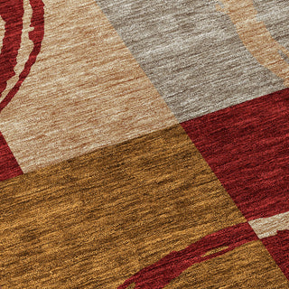 Piper Looms Chantille Geometric ACN943 Wheat Machine Washable Area Rug Swatch Image