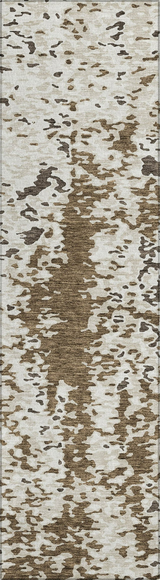 Piper Looms Chantille Abstract ACN944 Brown Machine Washable Area Rug Runner Main Image
