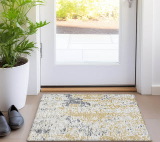 Piper Looms Chantille Abstract ACN944 Gold Machine Washable Area Rug Scatter Lifestyle Image Feature