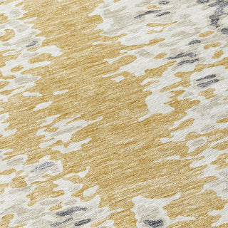 Piper Looms Chantille Abstract ACN944 Gold Machine Washable Area Rug Swatch Image
