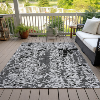 Piper Looms Chantille Abstract ACN944 Gray Machine Washable Area Rug Outdoor Lifestyle Image Feature