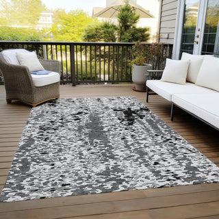 Piper Looms Chantille Abstract ACN944 Gray Machine Washable Area Rug Outdoor Lifestyle Image Feature
