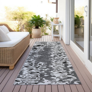 Piper Looms Chantille Abstract ACN944 Gray Machine Washable Area Rug Runner Outdoor Lifestyle Image Feature