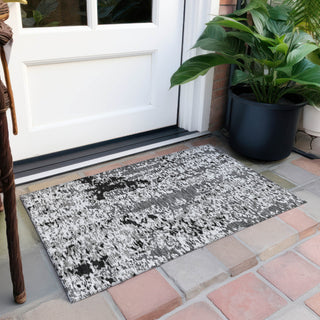 Piper Looms Chantille Abstract ACN944 Gray Machine Washable Area Rug Scatter Outdoor Lifestyle Image Feature