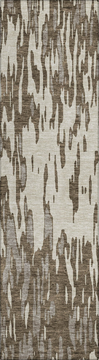 Piper Looms Chantille Abstract ACN945 Brown Machine Washable Area Rug Runner Main Image