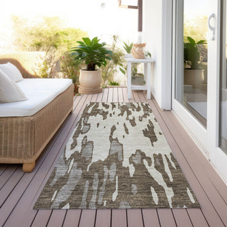 Piper Looms Chantille Abstract ACN945 Brown Machine Washable Area Rug Runner Outdoor Lifestyle Image Feature