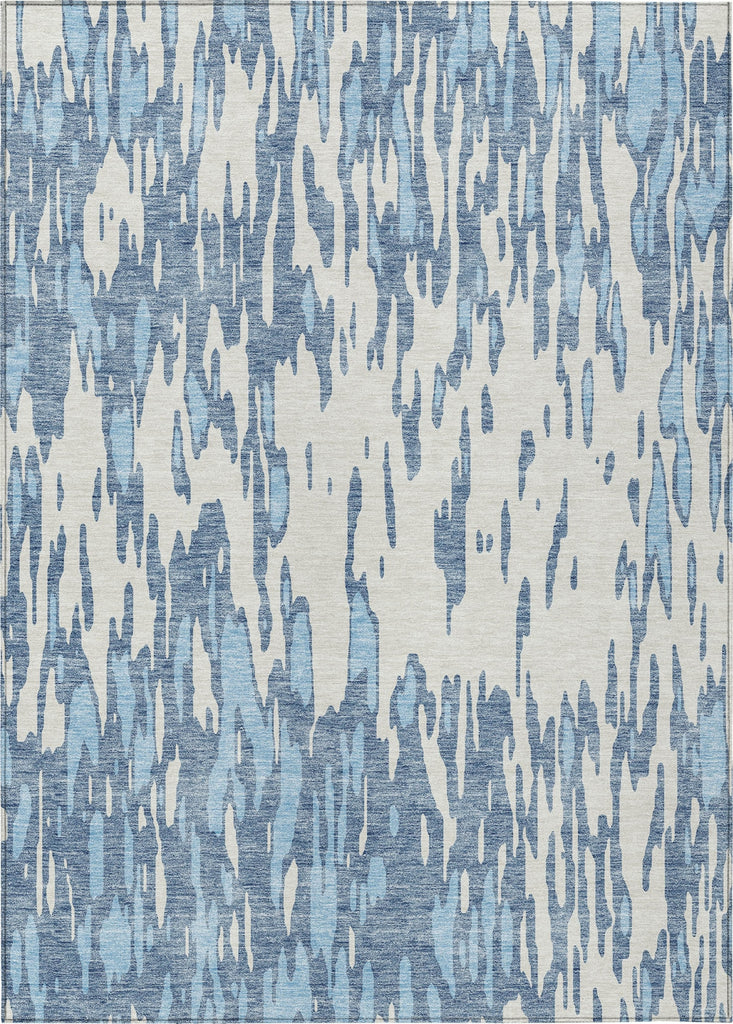 Piper Looms Chantille Abstract ACN945 Denim Machine Washable Area Rug main image