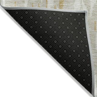 Piper Looms Chantille Abstract ACN945 Gold Machine Washable Area Rug Backing Image