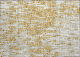 Piper Looms Chantille Abstract ACN945 Gold Machine Washable Area Rug Scatter Main Image