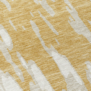 Piper Looms Chantille Abstract ACN945 Gold Machine Washable Area Rug Swatch Image