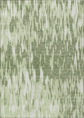 Piper Looms Chantille Abstract ACN945 Green Machine Washable Area Rug main image